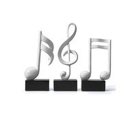 Amoy-Art Musical Decorativa Figura Piano Escultura Regalo Música Figure Modern Estatua Interior Salon Arte Resina Decoración del Hogar Bianco 19cm