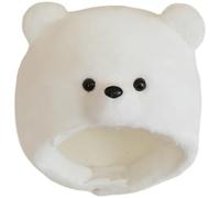 AMOYER Bonnet Ours Polaire En Peluche, Bonnet Chaud D'hiver, Accessoire De Déguisement D'ours Pour Halloween Le Carnaval.