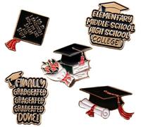 AMOYER Broches De Flores para Sombrero De Soltero, Broches De Temporada De Graduación, Insignias De Solapa para Camisa, Universidad, Joyería Alta, Regalo Escolar, 5 Uds.