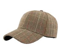 AMOYER Casquette De Baseball À Carreaux Ajustable, Style Trucker, Décontractée, Idéale Pour L'été Les Activités De Plein Air. Casquette Chaude À Visière.