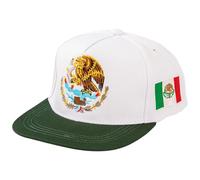 AMOYER Gorra De Béisbol Mexico Eagle con Bordado 3D, Visera Plana Y Cierre Ajustable. Gorra De Béisbol con Estampado De Bandera Mexicana para Hombre Y Mujer.