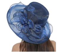 AMOYER Organza Vestido para Mujer Iglesia Kentucky Tea Party Cap Fascinator Derby Sun Boda Sombreros