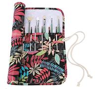 Amoyie Soportes para pinceles de pintura, bolsa enrollable de tela para pinceles de acrílico, óleo, acuarela, gouache, 22 agujeros, colorido