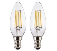 Amp. Fil. LED, E14, 470Lm Reemplazo 40W, Amp. Bgie, Blc Chd, Trans., 2P.