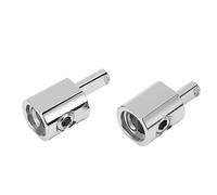 Amp Input Reducer 1/0 Gauge to 4 Gauge | Metal Plated 6061 Aluminum for Car Audio/Boat Stereo | 2 Pack Wire Adapter for 1/0 & 2/0 Cable