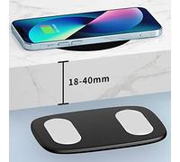AMPACO Cargador Inalámbrico Invisible, 18-40 Mm Debajo De La Tabla Qi Charger 10w Carga Inalámbrica para Todos Los Dispositivos Estándar De Qi para La Barra De Espesor/Mesa De Café/Escritorio
