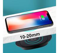 AMPACO Cargador Inalámbrico Invisible, Cargador De Teléfono Inalámbrico De Larga Distancia Oculta De 10-20 Mm, Debajo De La Almohadilla De Carga Inalámbrica De Muebles De 10w