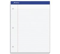 Ampad Double Sheet Writing Pads, Narrow Ruled, 8,5 x 11,75 pulgadas, papel blanco, 100 hojas por almohadilla (20-346)