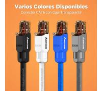 AMPCOM Conector RJ45 sin engarzado, herramienta sin UTP 1000Mbps CAT6/CAT6A enchufe Modular para cable Ethernet Lan sólido trenzado CAT6A White
