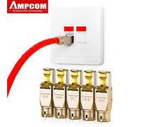 AMPCOM Conector RJ45 sin herramientas , conectores de terminación reutilizables sin herramientas CAT8/7A/7/6A/6, enchufe modular de campo Ethernet blindado CAT7A