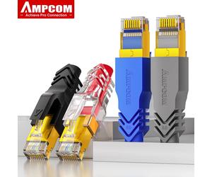 AMPCOM Fundas Protectoras para Cable de Red Ethernet, Cubiertas para Conectores RJ45 de 6.5/7.5/8.0mm para CAT8 CAT7 CAT6A CAT6 CAT5E 6.5MM Grey
