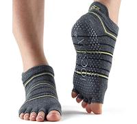 (Amped, Small) - Toesox Half Toe Low Rise Grip Socks