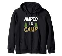 Amped To Camp Diseño rústico de Aventura Sudadera con Capucha
