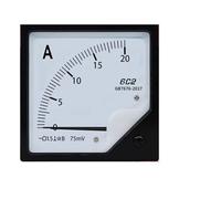 Amperímetro 6C2, medidor mecánico tipo puntero for lectura de corriente precisa, 20A ~ 150A /75mV. Equipado con divisor de corriente(20A-75mV)