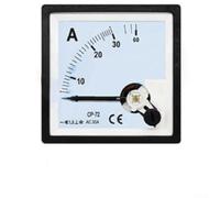 Amperímetro analógico AC CP-72, medidor de panel de puntero de 72 mm con carcasa ignífuga ABS, para equipos de control eléctrico y energía industrial (CA 30 A)