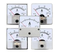 Amperímetro analógico de panel 1 voltímetro de aguja, CC/CA 1V~1000V, serie DH, tamaño de panel 45mm/55mm/60mm/65mm/80mm(DH-80 DC,15V)