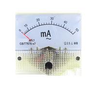 Amperímetro analógico de panel con carcasa de plástico blanco de CA de 85L1-mA, 2 mA, 3 mA, 5 mA, 10 mA y 15 mA (1 unidad)(10MA)