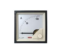 Amperímetro analógico del panel V c., 72mm x 72mm, -10°C a +65°C, 1% Bobina móvil