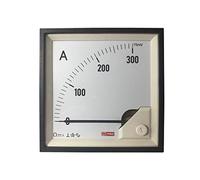 Amperímetro analógico del panel V c., 96mm x 96mm, -10°C a +65°C, 1% Bobina móvil
