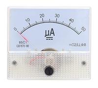 Amperímetro Analógico Medidor de Amperímetro de Panel Rectangular Montado Micro Amperimetro Analogico 85C1 DC0-50UA