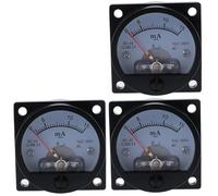 Amperímetro de CC 0-100 mA, clase SO-45, medidor de panel analógico redondo, color negro, CC 0-10 mA, 1 unidad(30MA)