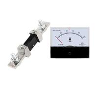 Amperímetro de CC 44C2, medidor mecánico de tipo puntero for lectura precisa de corriente de 20 A a 500 A/75 mV, equipado con divisor (1 unidad)(400A-75mV)