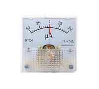 Amperímetro de CC tipo puntero 91C4-UA, 50 A -0-100 A, 200 A, 300 A, placa de mesa mecánica analógica, 1 unidad(200UA -0-200UA)