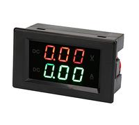 Amperímetro de pantalla dual Voltímetro 20A VA DC 0~100V Medidor de amperios de voltaje integrado