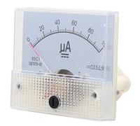 AmperíMetro de Puntero de CC, 85C1 DC 0 a 100UA Tipo de Puntero AmperíMetro Medidor de Panel de Corriente AnalóGico Instrumento de MedicióN