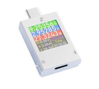 Amperímetro del voltímetro del USB C B10 para el control de energía DC4.5V a 50V entradas con 600W 12A clasificación y pantalla LCD (blanco)