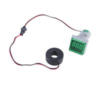 Amperímetro digital 0-100A, detector de corriente de 22 mm, cabeza cuadrada, pantalla retroiluminada, medidor de corriente, medidor de control industrial