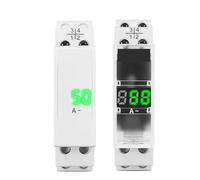 Amperímetro monofásico de carril DIN, CA 40-500 V, 100 A, mini amperímetro modular, indicador LED, pantalla digital, 110 V, 230 V(Not Transparent)
