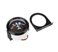 Amperímetro para automóvil, 2 pulgadas 52 mm DC 12V Amperímetro para automóvil Voltímetro 60-0-60A AMP Medidor de voltímetro de repuesto automotriz para vehículos automotrices ABS Negro
