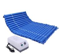 AmphaDeco Ensanchado Colchón Antiescaras,Colchon Antiescaras 130x200cm Cama Articulada,Colchones Antiescaras de Aire Presión Alternante con Bomba,Impermeable,Prevención de Escaras,Azul,1.3m