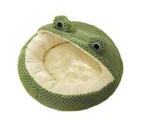 Amphibian Cat Bed Semi - Enclosed | Plush Pet Retreat for Small Dogs & Cats | Warm Bubble Fleece Cave with Non - Slip Bottom | Indoor Sleeping Bed for Winter/Autumn | 40cm & 50cm (S Semi-Enclosed)