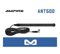 Ampire ANT500 DAB+ DVB-T2 Antena Activa Conector F para Coche, Caravanas, Lkw
