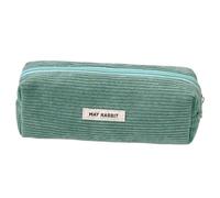 Amplia Caja de lápiz para Chicos Grils, 7.5x2.4x2.8in lápiz Cajones de la Cana Verde Polígena con Cremallera de Moda portátil de lápiz Linda para la Escuela, Oficina, Maquillaje