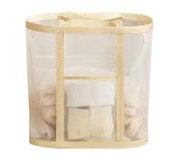 Amplia capacidad de malla Hamper, plegable Clothes Hamper, Laundry Hamper, Space-Saving Mesh Dirty Clothes Basket with Handles for Bedroom and Bathroom