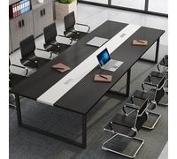 Amplia mesa de conferencias rectangular de metal e oficina mesa de reuniones 160 x 120 x 74 cm, ideal para una mayor colaboración y productividad