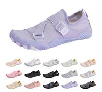 Amplia puntera de secado rápido, zapatos de playa, unisex, zapatos descalzos, antideslizantes, transpirables, suaves y ligeros, zapatos de trail running para mujer y hombre, morado, 38 EU