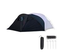 Amplia tienda de campaña al aire libre para acampar familiar con parte delantera extendida y toldo, fácil instalación, campamento impermeable