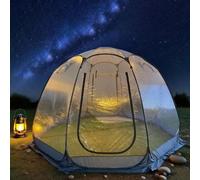 Amplia Tienda de campaña emergente con Burbujas, Casas con Pantalla for 5-9 Personas, cúpula Transparente for Exteriores con Cubierta for la Lluvia, Tienda de campaña portátil Tipo(B)