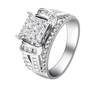 Amplia versión de anillo de boda para hombre, lujoso y dominante brazo lleno de circonitas, anillo de negocios para hombre, talla única, Cobre