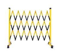 Ampliable le Traffic Bcade Puerta plegable retráctil Ber Fence Industrial Metal Ber portátil 120 x 500 cm, color negro, ideal para control de multitudes