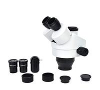 Ampliación de zoom continuo microscopio estéreo, microscopio estereoscópico trinocular WF10X 20 mm ocular de 3,5 a 180 aumentos con adaptador CCD para investigación biológica de laboratorio