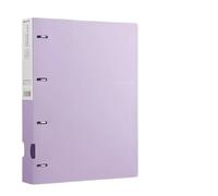 Amplias aplicaciones Carpeta A4 tipo D, carpeta perforadora, almacenamiento de oficina, anillo archivo, papel prueba, datos, 4 agujeros, suministros aprendizaje(Purple)