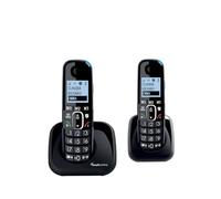 Amplicomms BigTel 1502 - Teléfono inalámbrico con botón grande para ancianos con auricular adicional, teléfonos fuertes para personas mayores con problemas de audición, compatible con audífonos