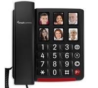 Amplicomms BIGTel 40 plus, teléfono para personas mayores Negro