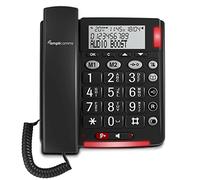 Amplicomms BigTel 48 Plus Teléfono Fijo para Mayores Negro