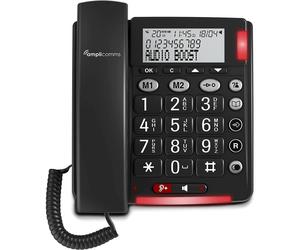 Amplicomms BigTel 48 Plus Teléfono Fijo para Mayores Negro